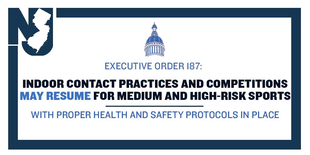 Governor Murphy Signs Executive Order Allowing the Resumption of Contact Practices and Competitions for Certain Organized Sports in Indoor Settings