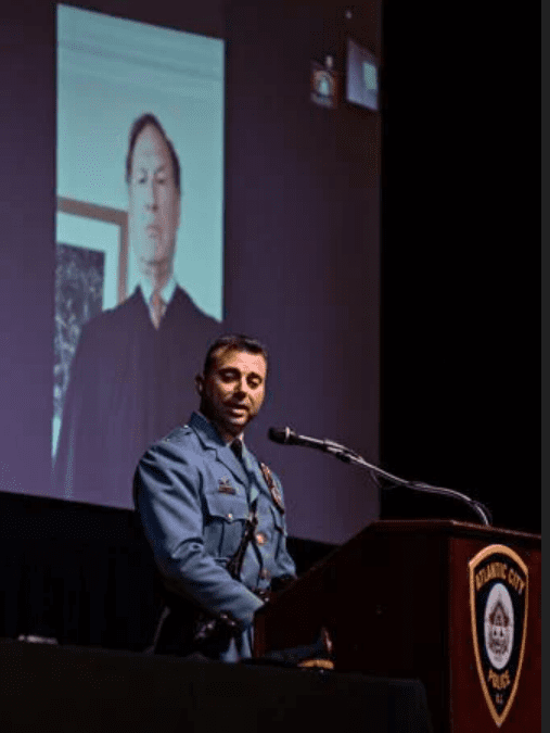 U.S. Supreme Court justice swears in Atlantic City police Chief Sarkos