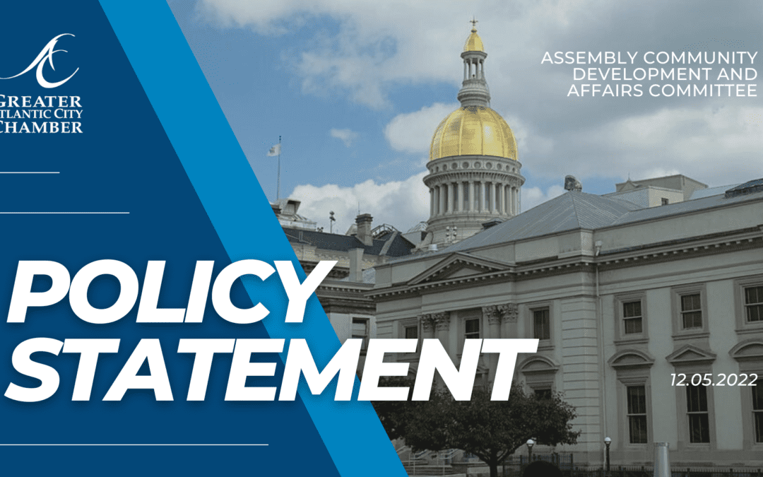 Greater Atlantic City Chamber Provides Testimony in Support of Small Business Legislation